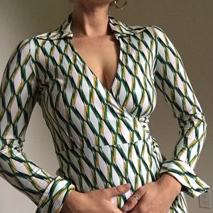 Vintage 1970s Diane Von Furstenberg Wrap Dress Size 8